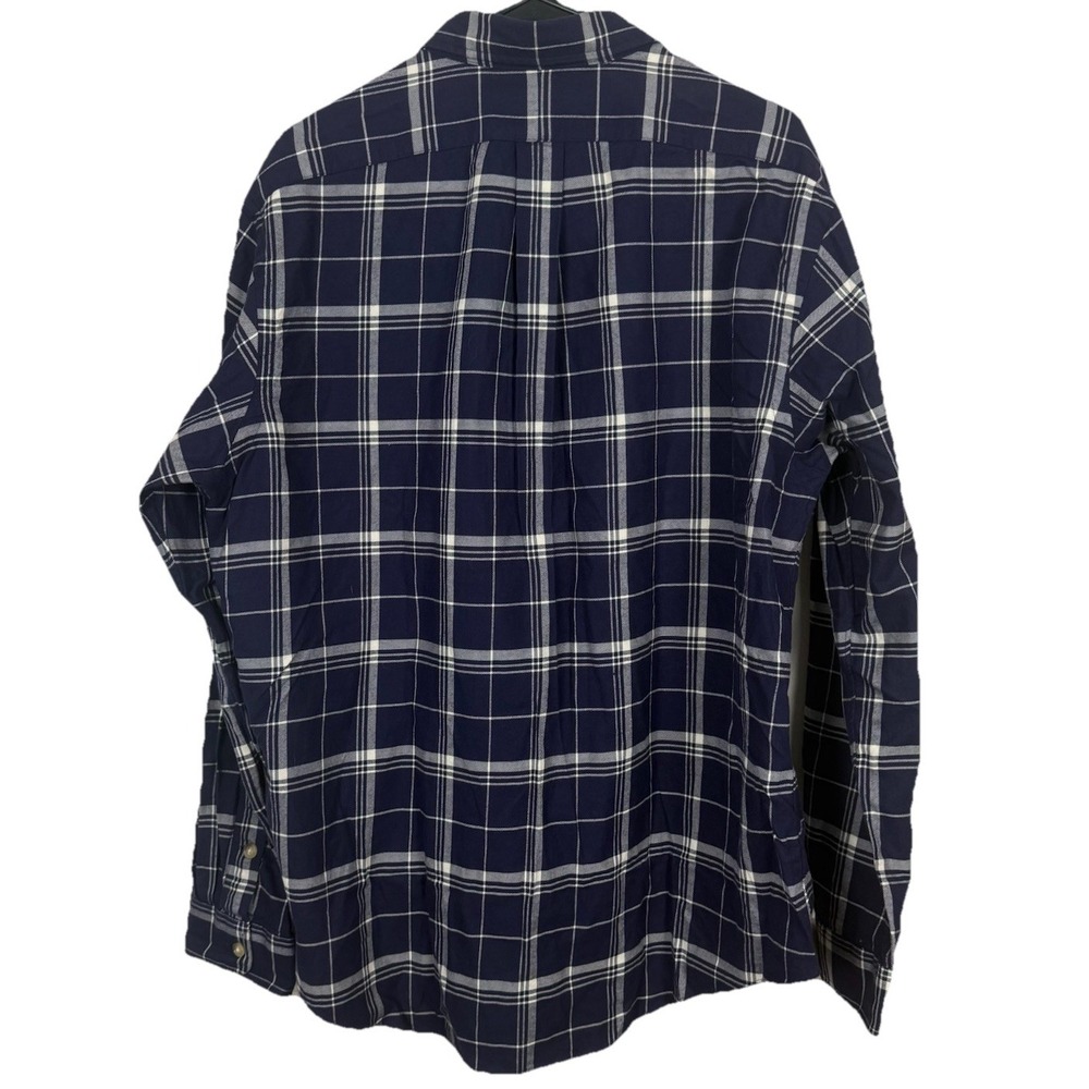 Polo Ralph Lauren Shirt‎ Mens XL Blue Plaid Workshirt Long Sleeve Pockets - Picture 4 of 5